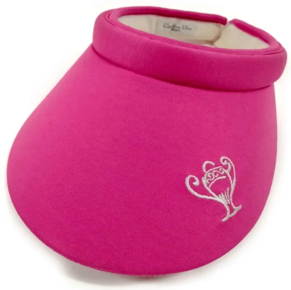 Dior | Accessories | Christian Dior Sun Visor Pinks Cotton  display picture 1